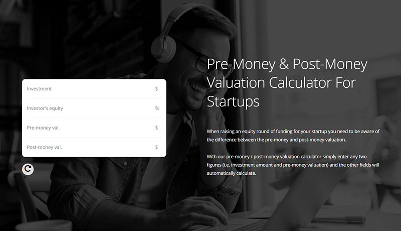 Pre-Money and Post-money valuation calculator